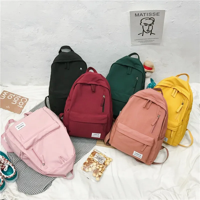 2020 new color student colorful backpacks for teenage girls Gradients backpack