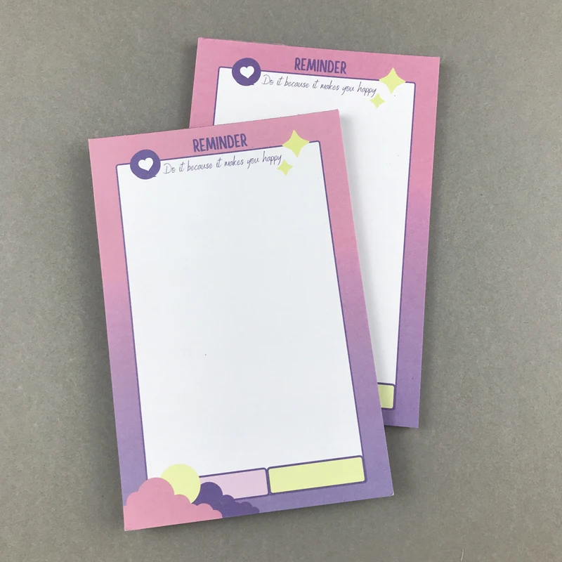 kawaii stationery Sticky Notes custom tear off notepad office supplies note pad stick notes Memo Pad