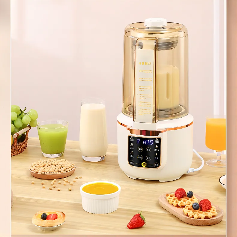 Professional 1.5L Glass Jar Smart LED Touch Screen Smoothie Soy Milk Multi-function Cooking Blender