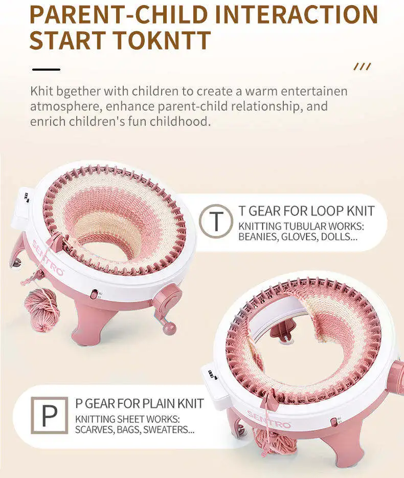 Handmade Gifts Diy Craft Knitting Wool Machines Textile Machines Hats Socks Scarves Knitting Machine Toys For Kids