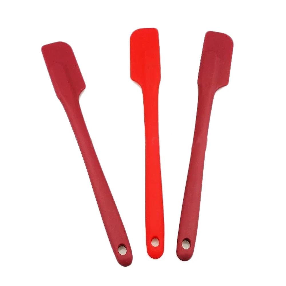 Premium Quality-10 Inch Silicone Spatula/ Small Corner Silicone Rubber Spatula Scraper for Baking