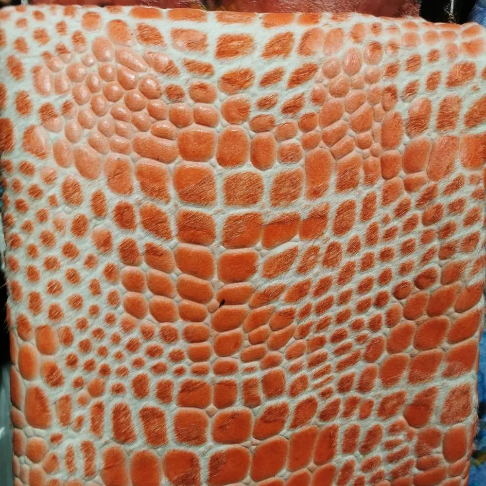 2021 New Arrival  Animal Leather Skin Natural Eco Dyed Alligator Pattern Emboss Genuine Horse Fur Skin Hide For Furniture