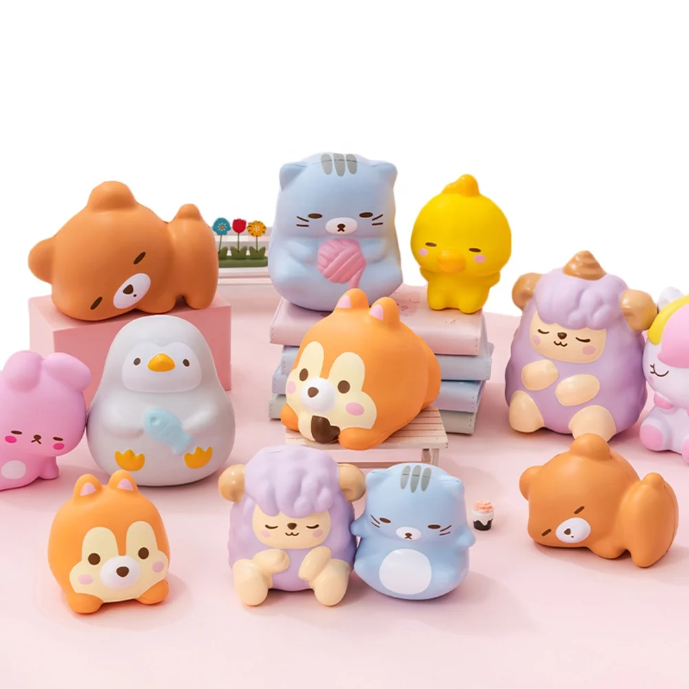 OEM/ODM Cute Animal Ibloom Squishy Stress Reliever Foam Squishy PU Squeeze Toys