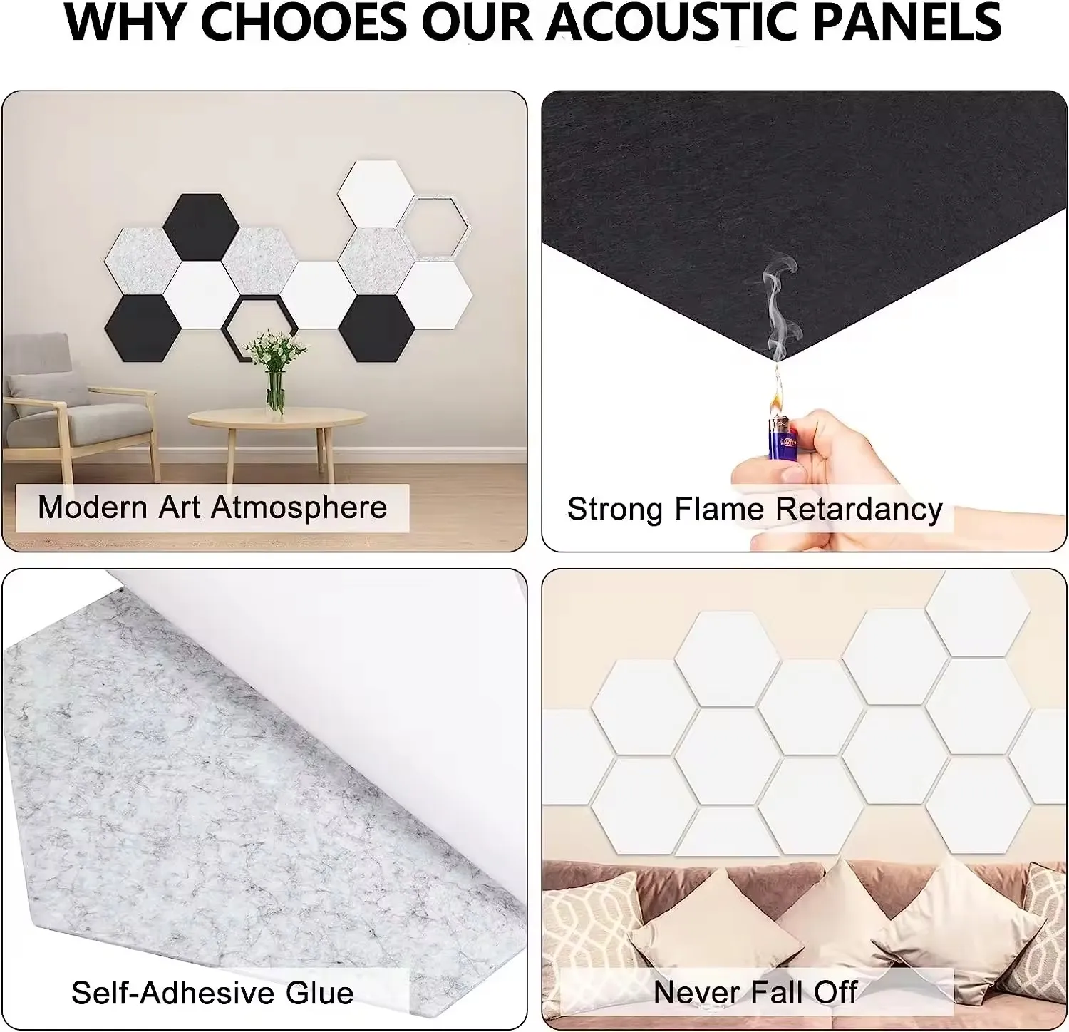 Highly Effective Sound Absorption Polyester Felt Fabric Acoustic Panel for Indoor Decoration Wall Panels
