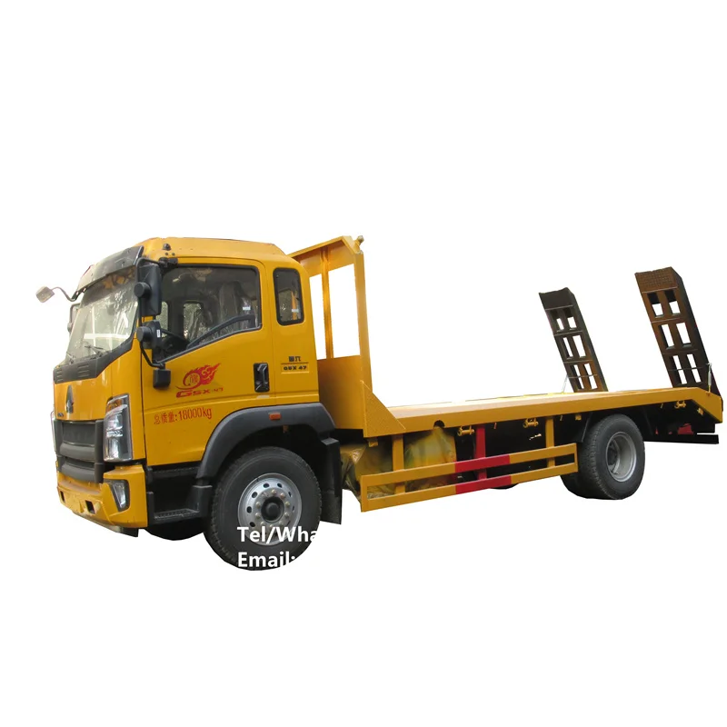Sinotruk howo самозагрузка экскаватор транспортировка низкая платформа грузовик 6 колесо с плоской платформой