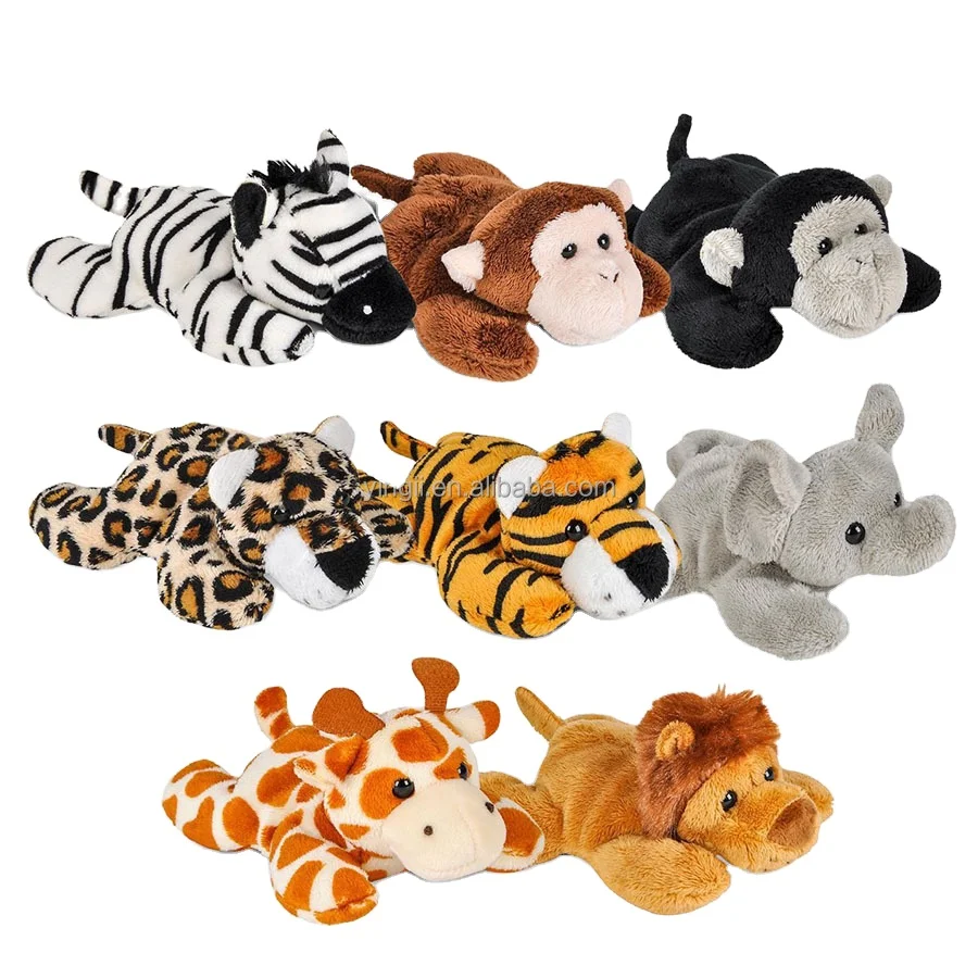 D678 Mini Small Wholesale ODM OEM CUSTOM EN71 CE CPC Stuffed Bundle Zoo Plush Animal Toys Jungle Safari Party Favors Mini Plush