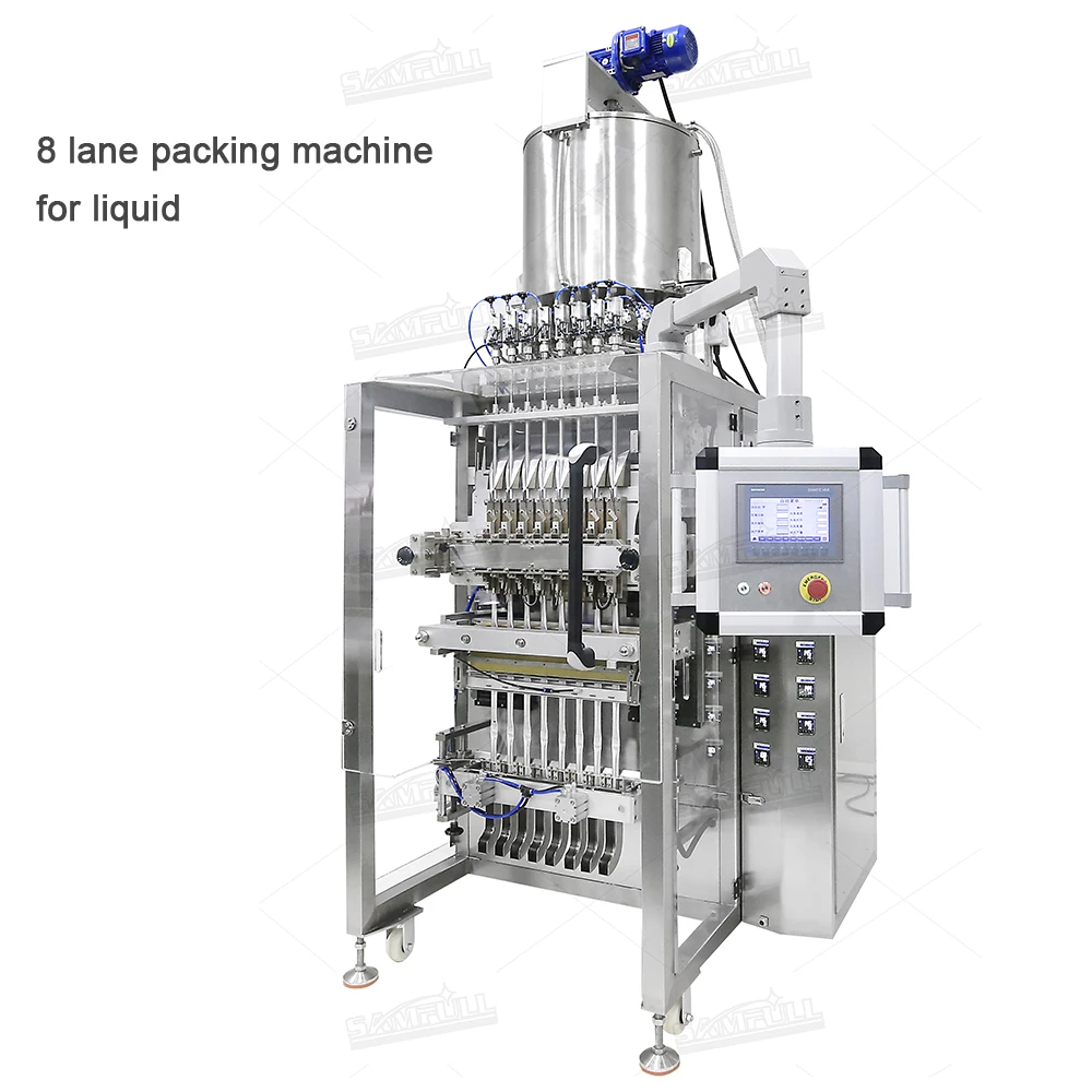 Automatic multitrack pouch liquid packing machine small sachet essential oil filling machine