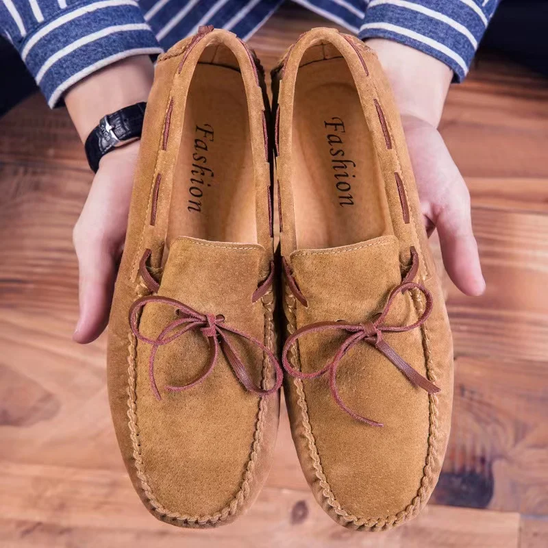 Original Moccasin Driving Shoes Men Classic Leather Casual Suede Men Soft Loafers
