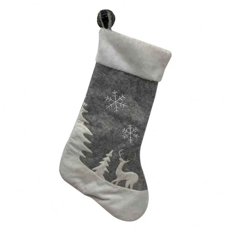 White Check Stocking Christmas Home ornamental Unique products unique christmas stockings