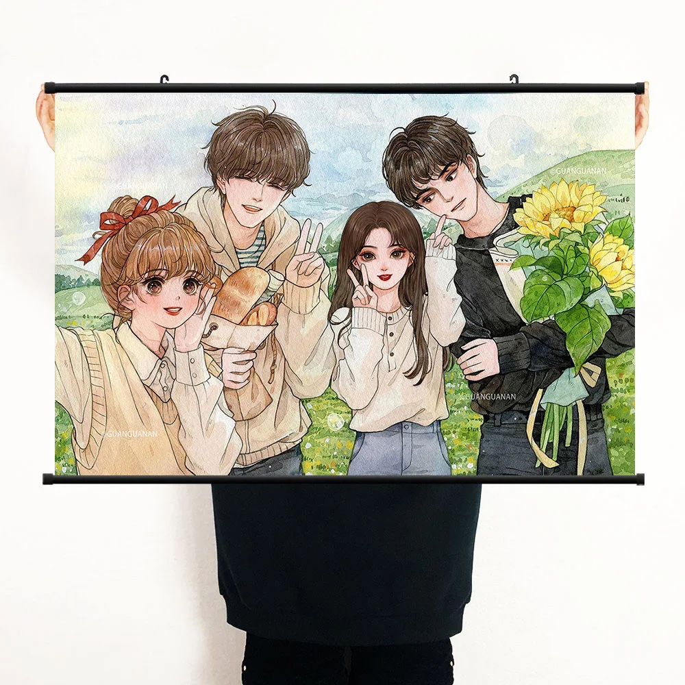 Hot Sale Wall Scroll Anime Fabric Print Custom Wall Scroll fabric