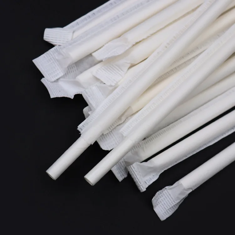 Wheat straws wrapped paper biodegradable straws wheat individual rice drinking straws