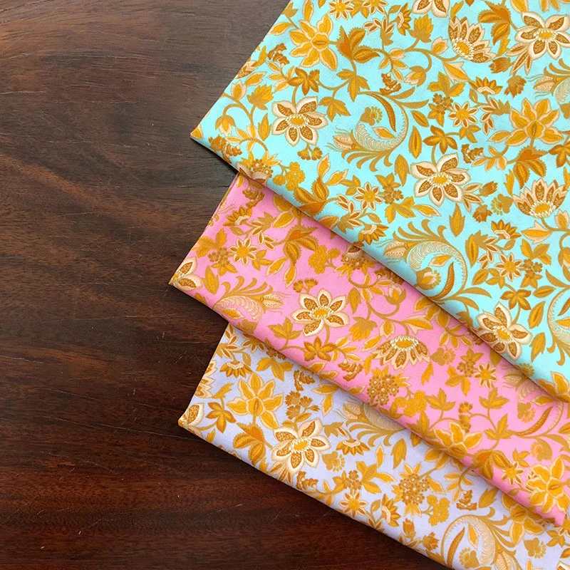 Bohemian Style kain modal tissus floral print 100% Rayon viscose challis Print fabric