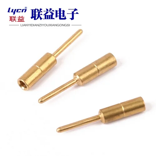 Супер тонкие тестовые иглы с двойным наконечником, штыри для обработки с ЧПУ, разъем, штырь, соединитель, латунный штырь с позолоченным покрытием