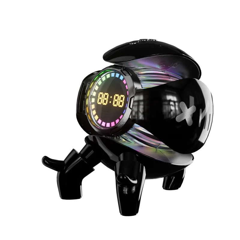 Mecha Monster Bluetooth Speaker Creative RGB Desktop Audio Lamp with Dynamic Spectrum FM Radio for Home Living Room