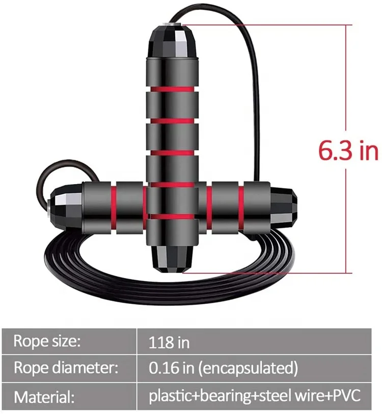 For Aerobic Exercise Fat Loss Workout Adjustable Jump Rope And Memory Foam Handle Skipping Rope