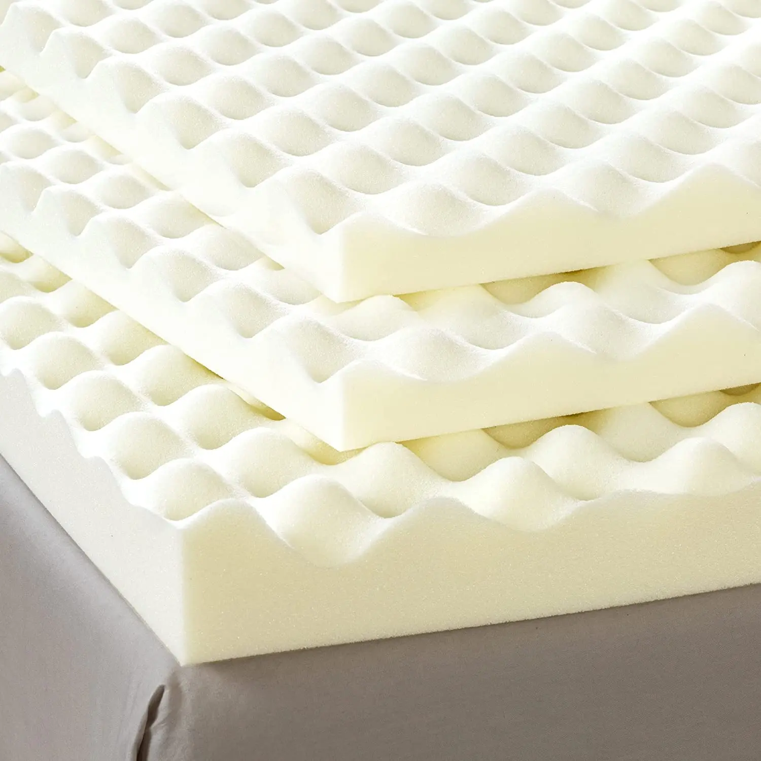 Egg Crate Mattress Topper Convoluted Foam for Pressure Sores and Pain Relief