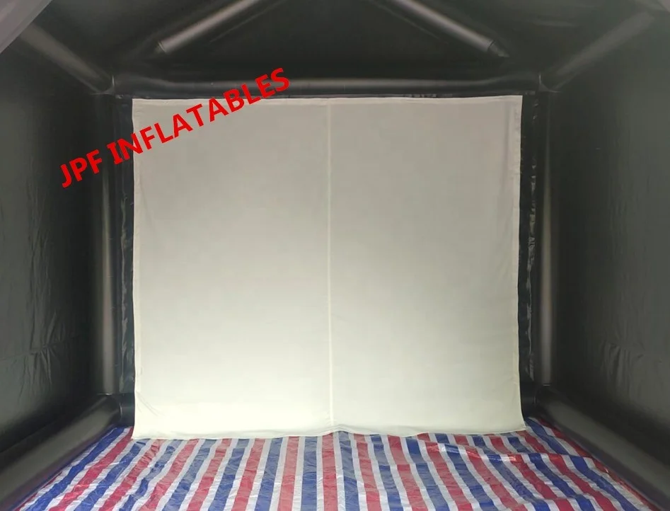 Портативная легко переносная надувная палатка для кинотеатра с белым экраном, надувная портативная палатка для киноэкрана