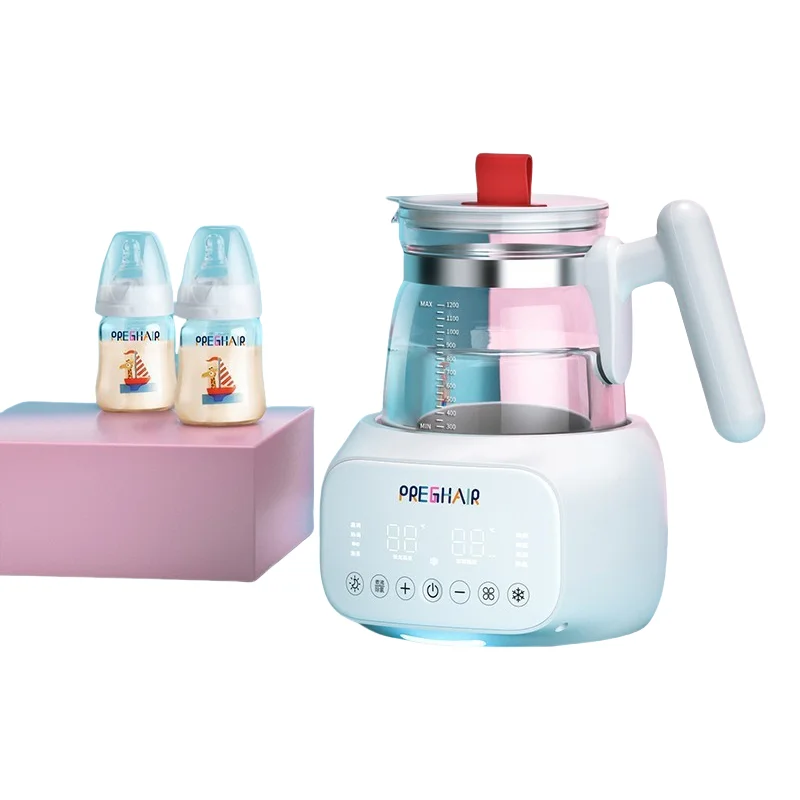 Electric Baby Kettle Multi-Function Infant Formula Milk Modulator Glass Kettle and Machine Maker Set for 0-12 Months Usage