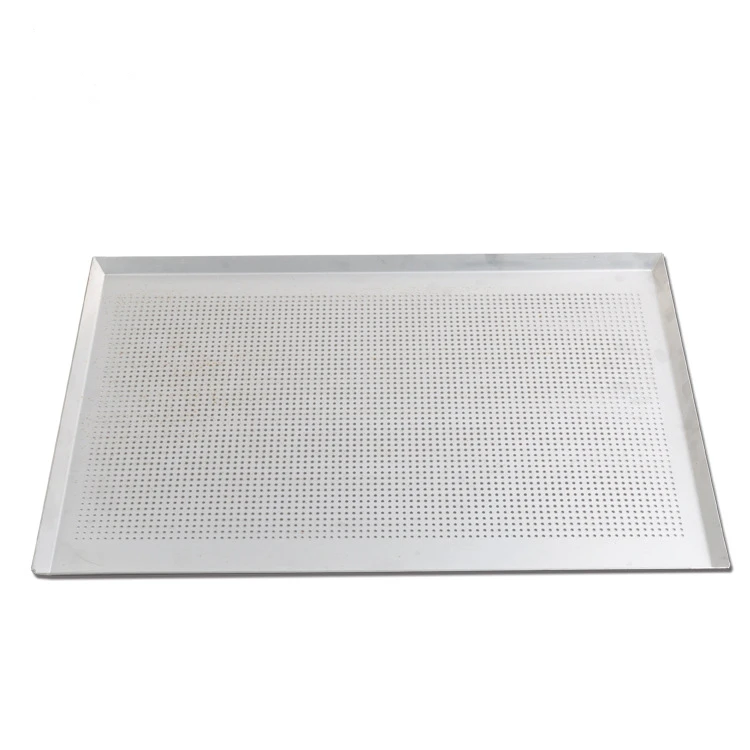 Punch hole perforated drying tray food grade stainless steel aluminium metal perforated baking tray with customized size