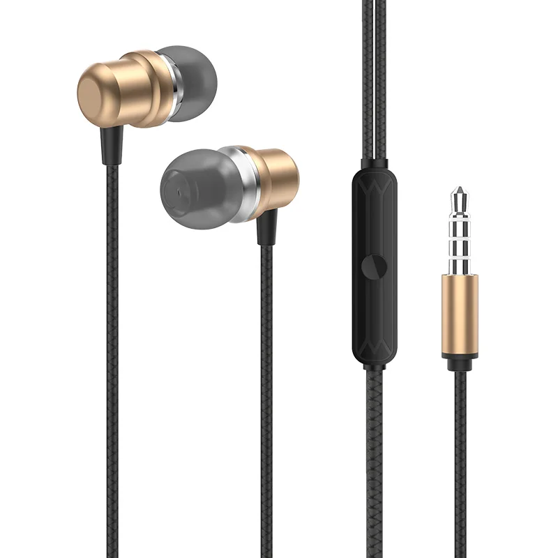 
Factory Wholesale Price Excellent Quality Metal Hifi Bass Headphone Wired Earphones Headphones For Mobile 
