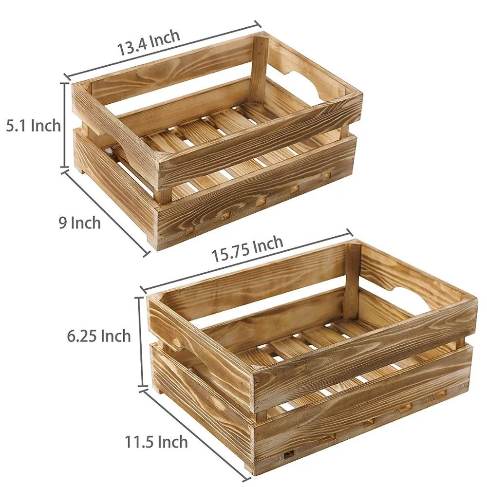 American country style antique decoration wooden crate box wholesale IBEI storage product packing gift craft box case