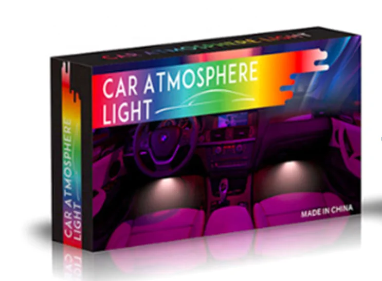  5050 водонепроницаемая светодиодная лента RGB для автомобиля атмосферное освещение Звуковое управление внутреннее