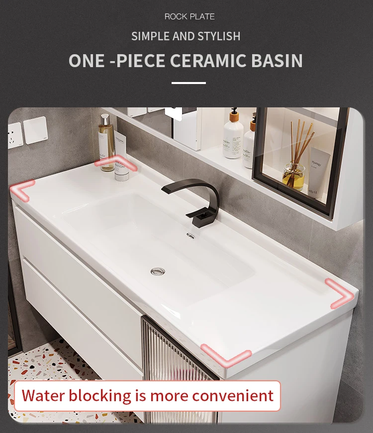 SONSILL New OEM Service Sintered Stone Bath Vanity Countertop Basin Bathroom LED Mirror Storage Cabinets