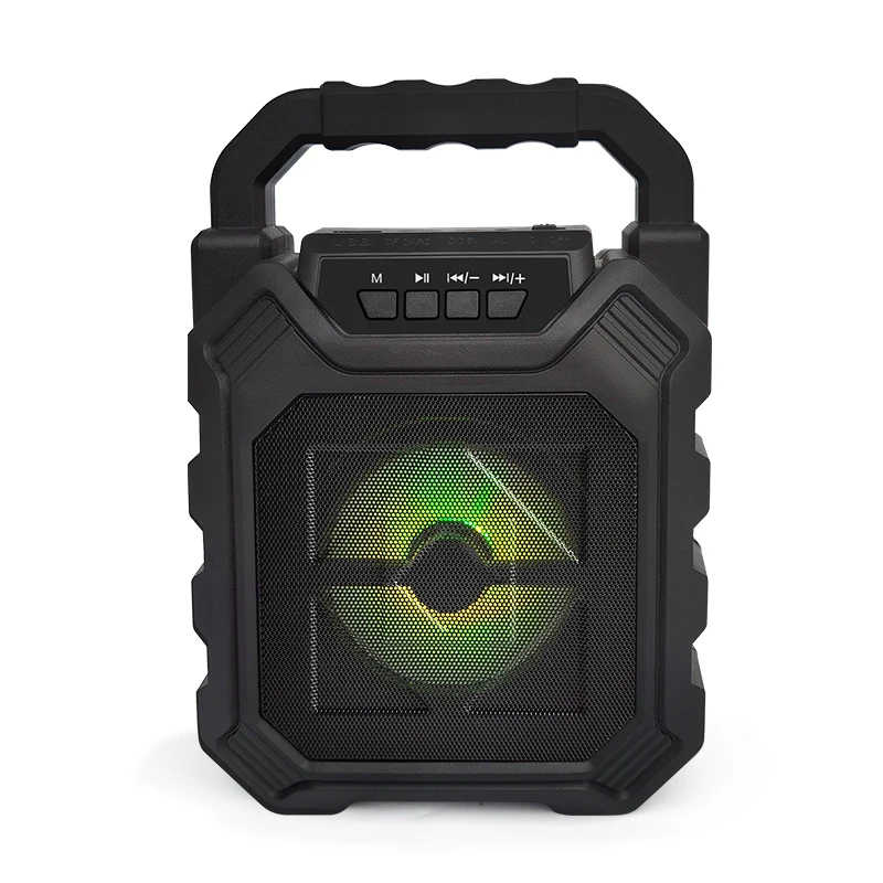 Китайский производитель миниатюрная звуковая коробка с тяжелыми басами портативный уличный звуковой светодиодный RGB DJ танцевальный свет мультимедийный Bluetooth