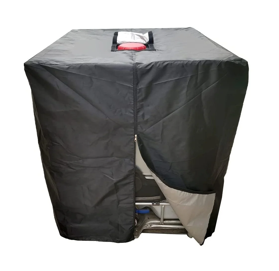 IBC Tote Cover for 275 Gallon (1000L), Outdoor IBC Ton Barrel Rain Barrel Water Tank Protective Cover,210D Oxford  Cover