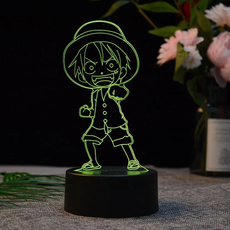 Illusion acrylic panel 3D LED Night Light Base with Battery and USB Dual-purpose 3D Lamp