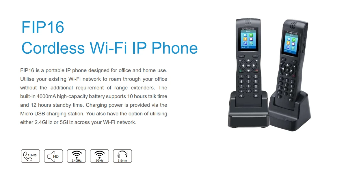 Flyingvoice IP-телефон FIP16Plus с поддержкой IP-телефона TFTP/HTTP/HTTPS