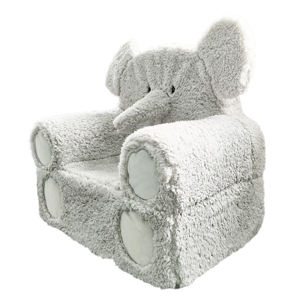 Style Indoor Furniture foam sofa sack Elephant Animal kids foam sofa Cute Elephant foam stuffed lounger sofa For Kids