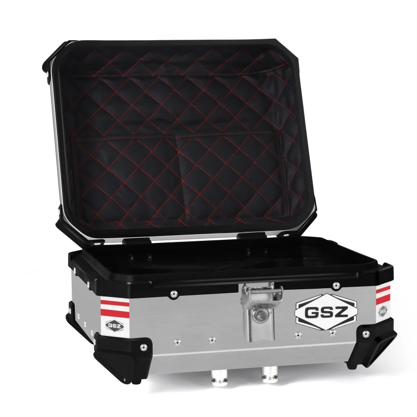 
F2-Moto 45L 55L silver High level scooter delivery top case set aluminum alloy accessories motorcycle trunk tail box 