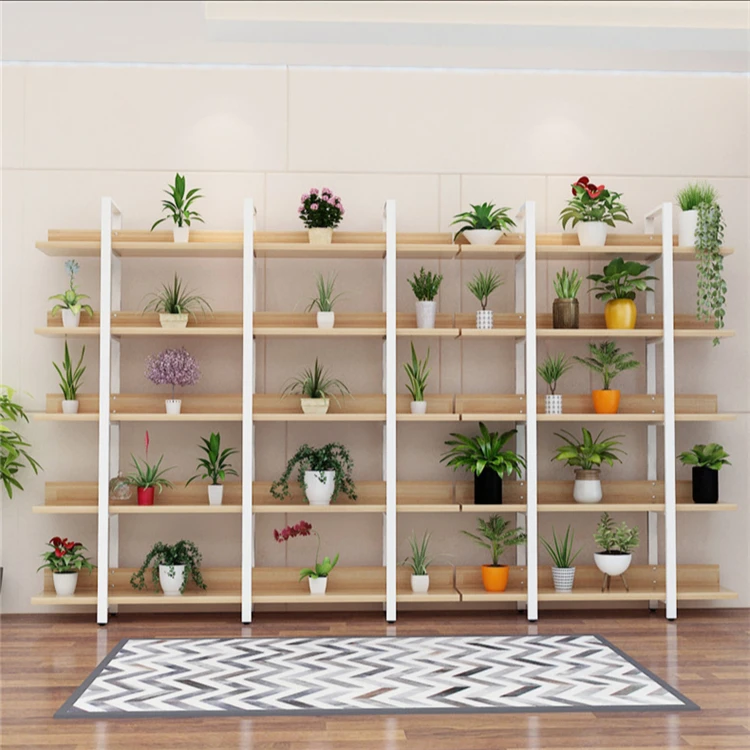 Flower shop display rack balcony wrought iron living room multi-layer shelf