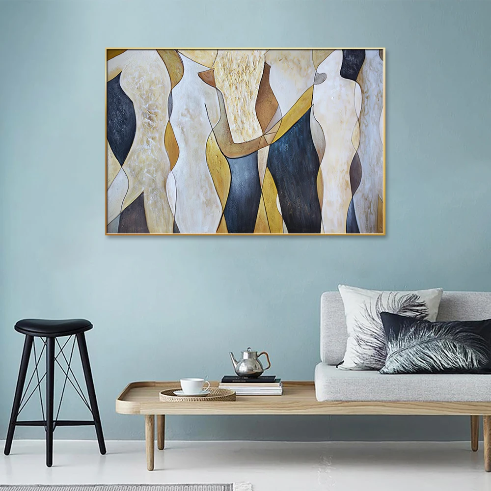 Original hand-painted oil painting abstract modern simple large decorative painting personality fashion art hanging painting