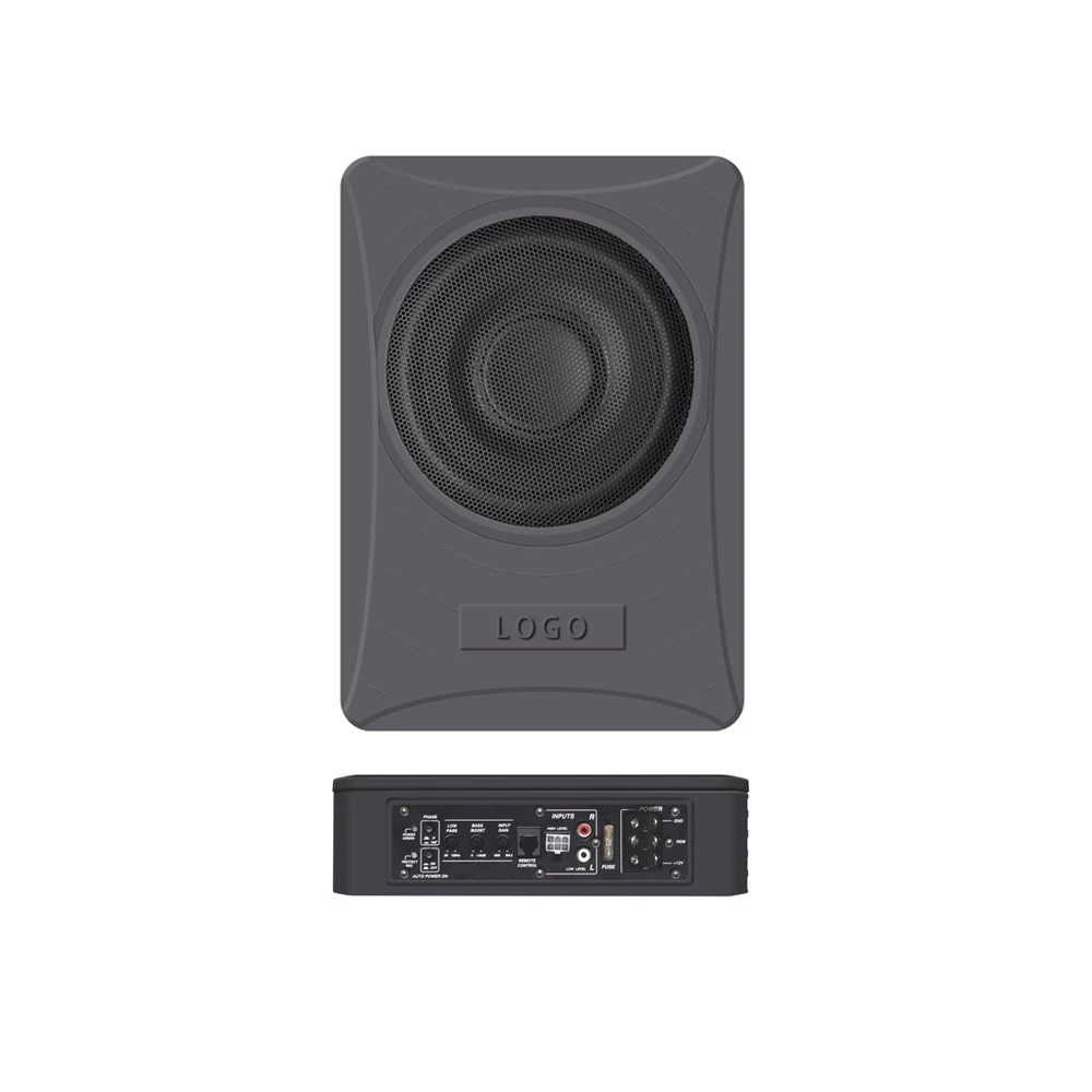 New design high power car subwoofer and super car subwoofer,8 inch slim active under seat car subwoofer