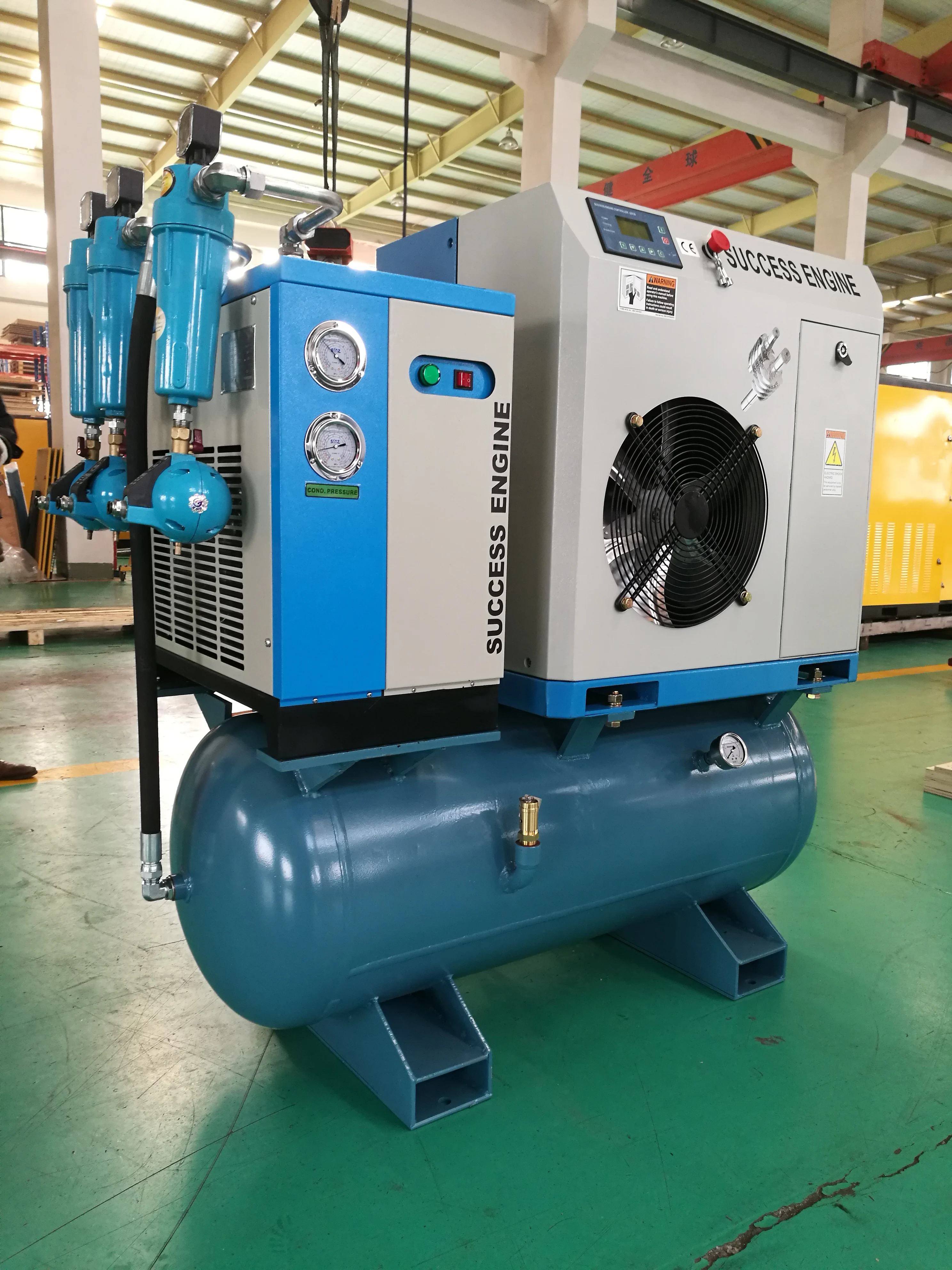 
SUCCESS ENGINE MINI Integrated Package Screw Air Compressor with tank dryer and filter 5.5KW 7.5HP 7bar 