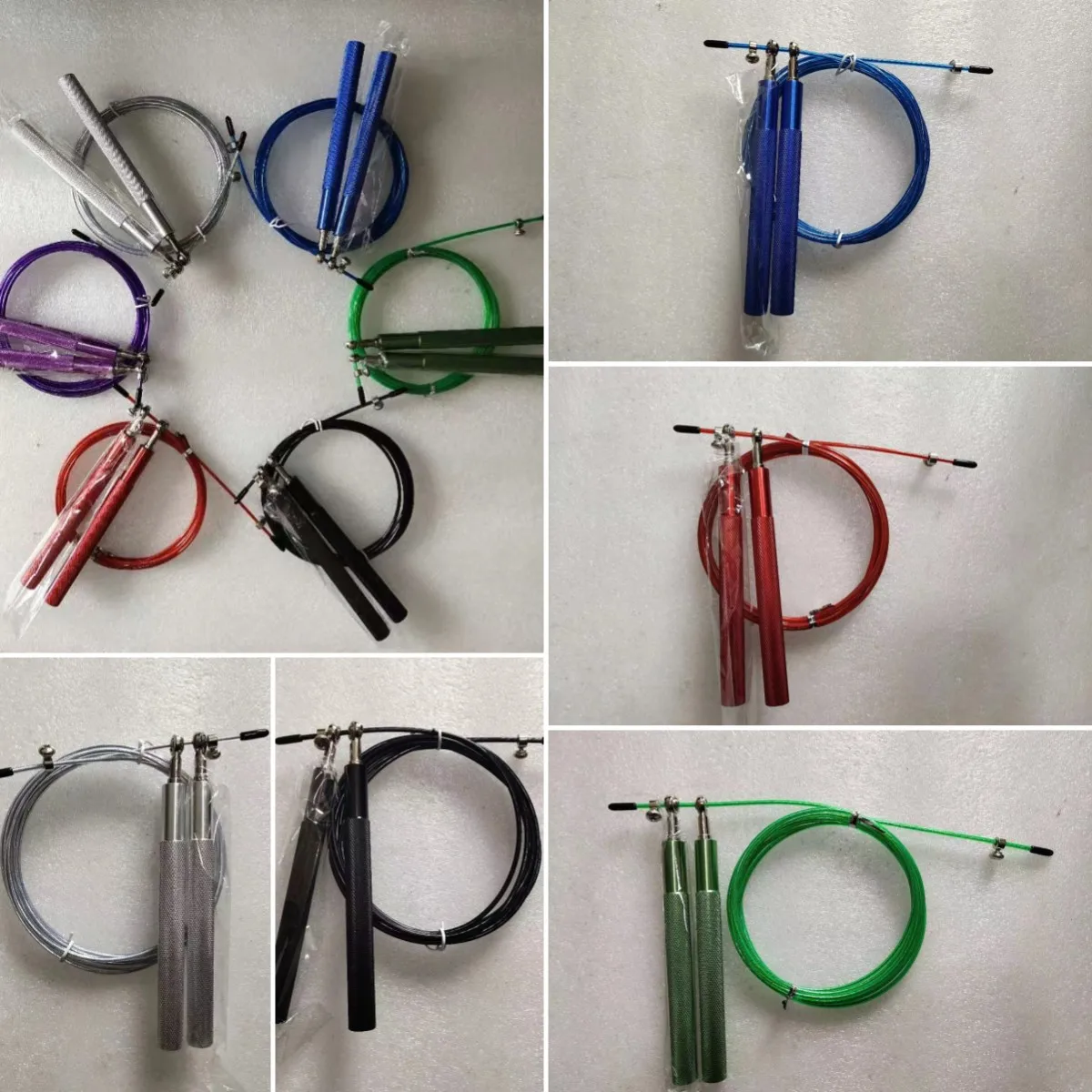 NQ SPORTS Factory Wholesale High Speed Aluminum Metal Handle Bearing Jump Rope Fast In stock Professional Steel Cable Metal