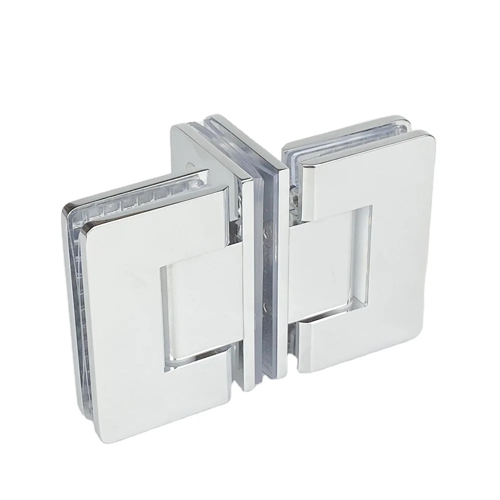 T Configuration Shape Geneva Double Door Partitions Glass to Glass Shower Hinge
