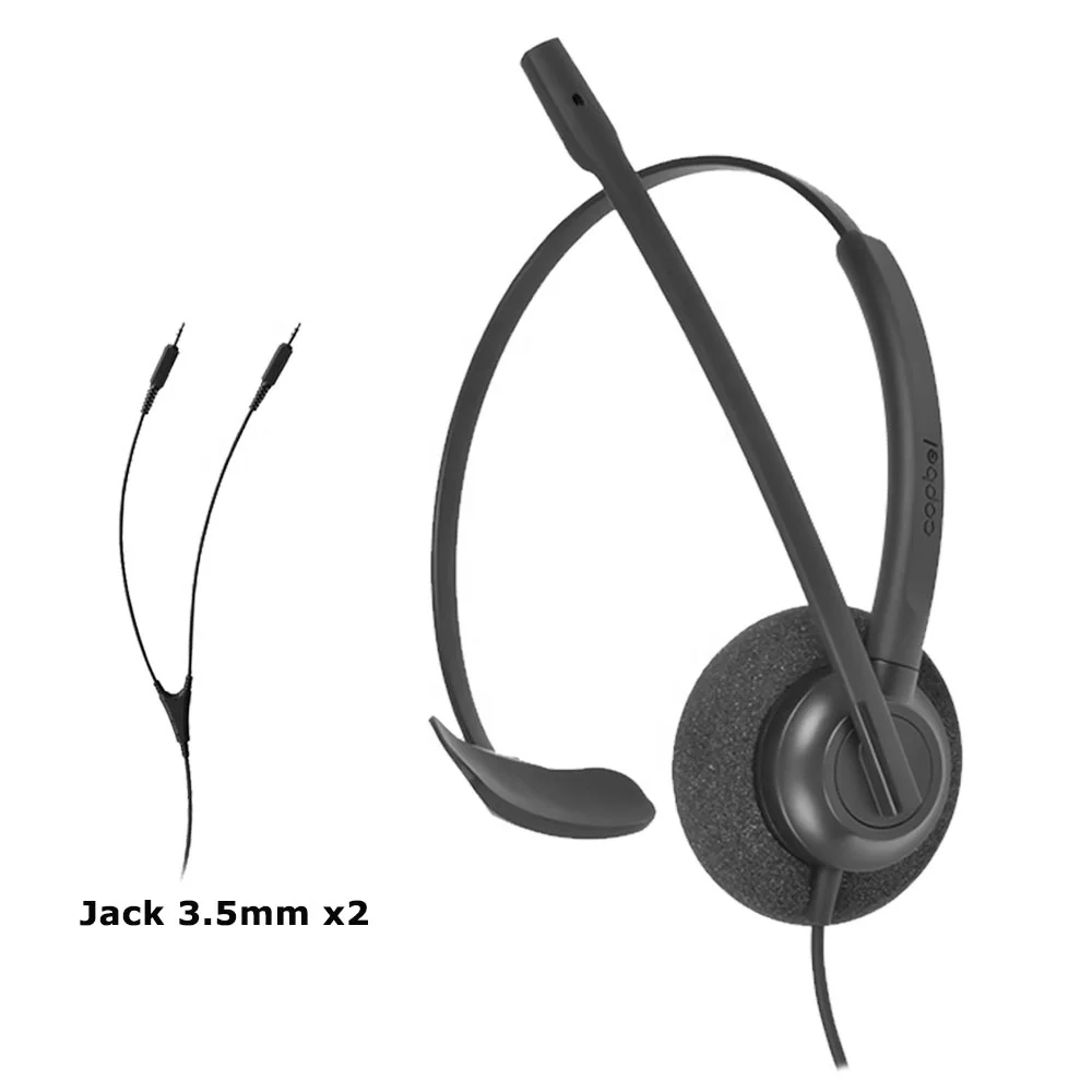 Cheap ENC Noise Cancelling Hand-free Business Headphone Office Headset for Contact Centers with 2 Year Warranty