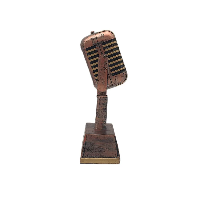 Microphone trophy display resin crafts private competition music gift to send customers KTV