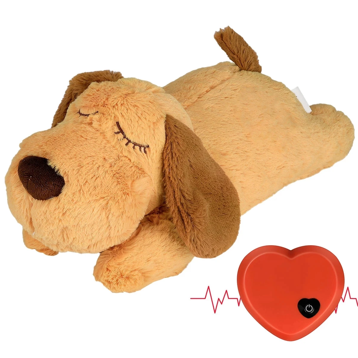 Amazon Hot Anxiety Pet Puppies  Soft Soothing Plush Sleeping Puppy  Behavioral Training Aid Toy Plush Pet Toy with Heartbeat