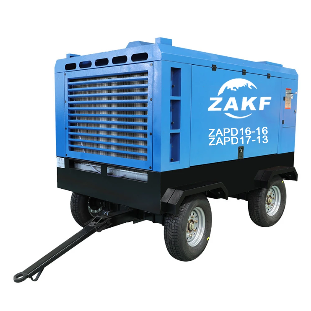Взрывные Модели 212cfm 41kw 8bar дизельный мобильный Компрессор портативный винтовой воздушный компрессор