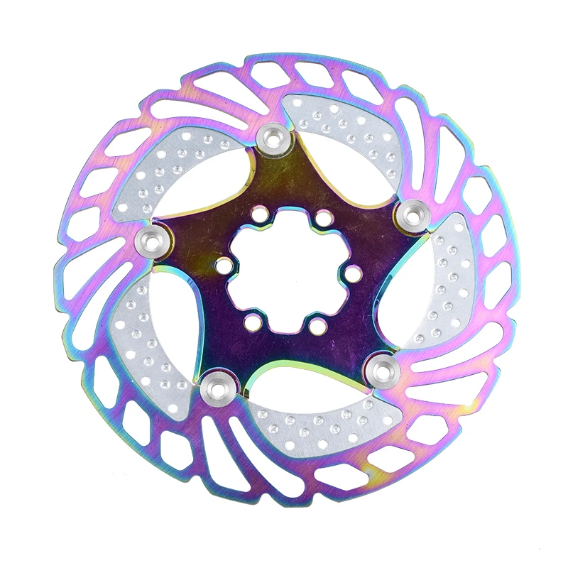 Six Hole MTB Bicycle Bike Floating Disc Brake Rotors 203mm 180mm 160mm 140mm Electroplate Color
