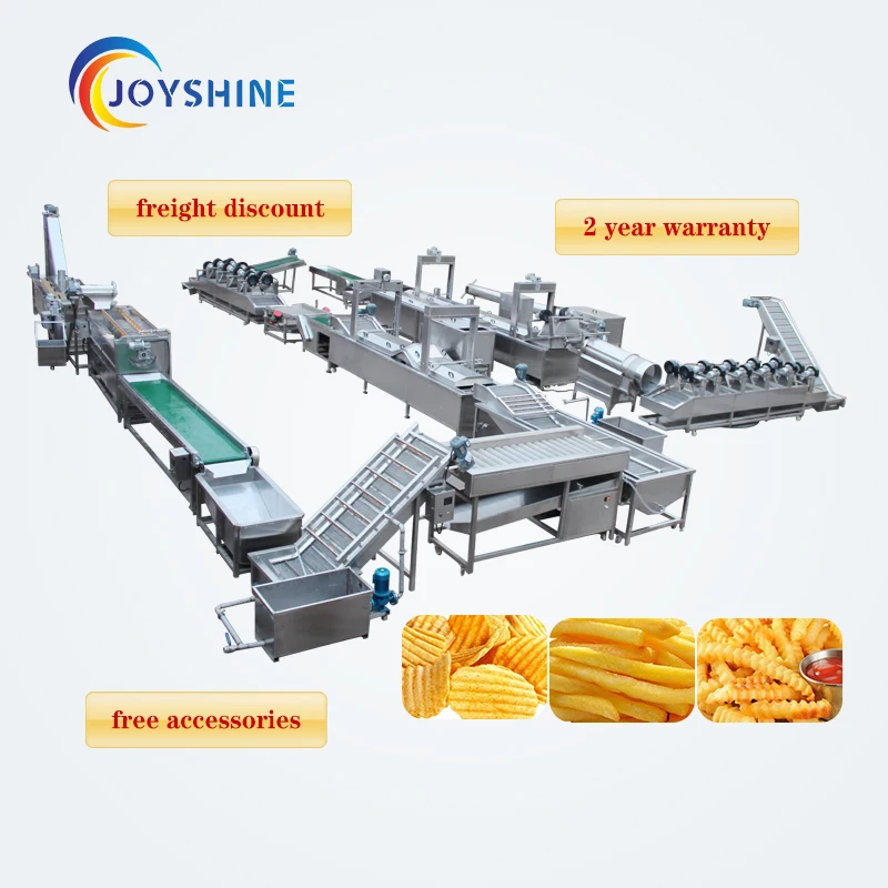Factory Price Automatic Sweet Potato Finger Chips Machine Frozen French Fries Production Line
