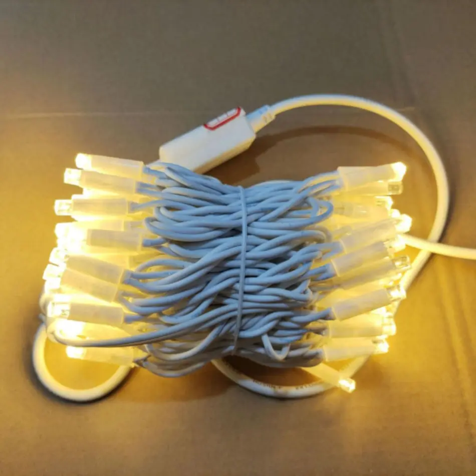 Hot Sale Outdoor IP65 waterproof rubber cable led string light for christmas decoration