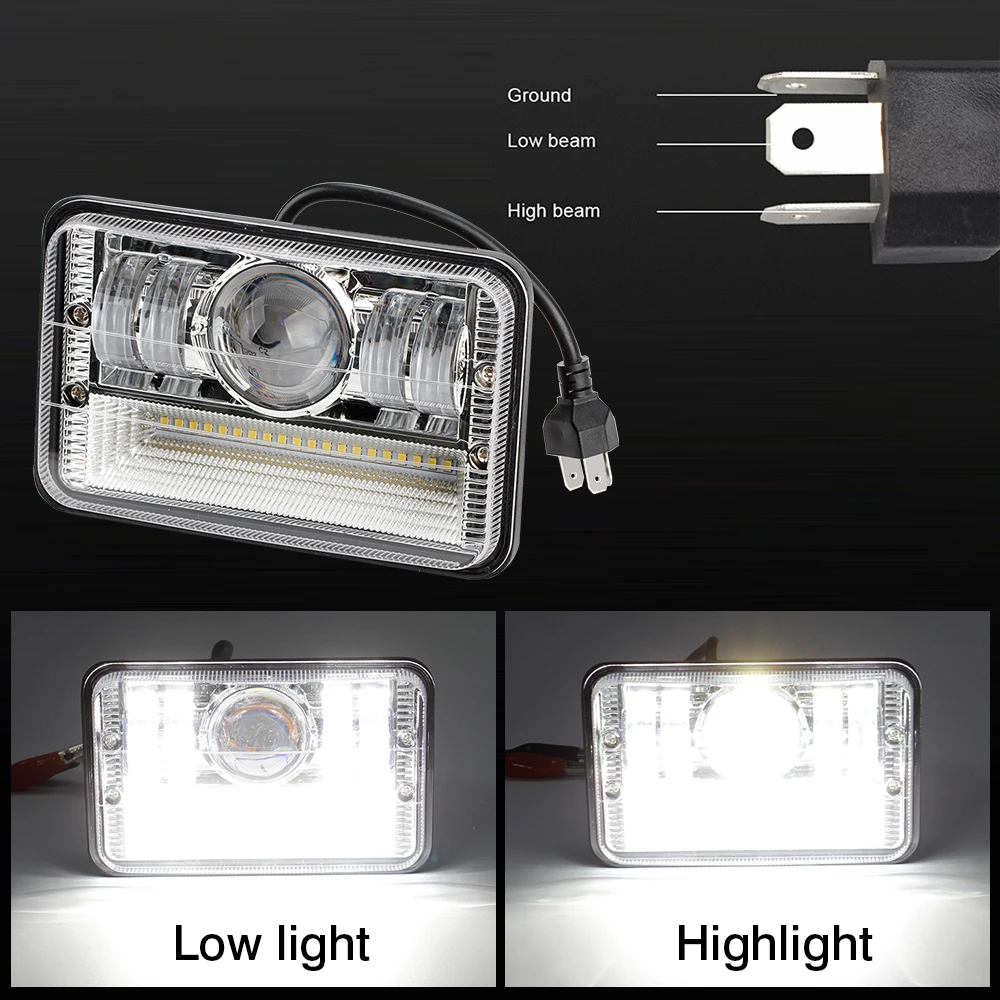 KEEN Square 5 inch LED Work Lamp for Car ATVS 4x4 Offroad Camping Light High/Low Beam Off Road Spotlight LED Auto Accessories
