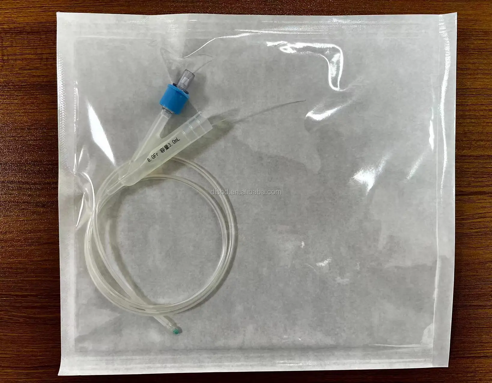8.0Fr L-600mm silicone double chamber balloon catheter with guide wire