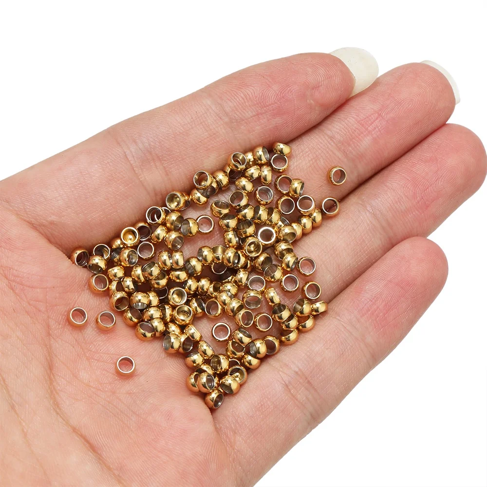 100pcs Stainless Steel Positioning Spacer Beads For DIY Jewelry Making Accessories supplies findings