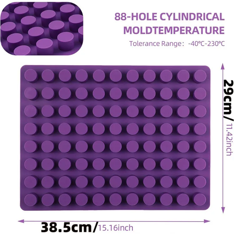 88 Cavity Multipurpose Homemade Chocolate Candy Cake Decoration Ice Tray Mold Silicone Baking Mold
